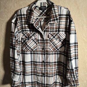 HFX Plaid Flannel Shirt Jacket Men’s XXL Heavyweight Snap Button Shacket. 465